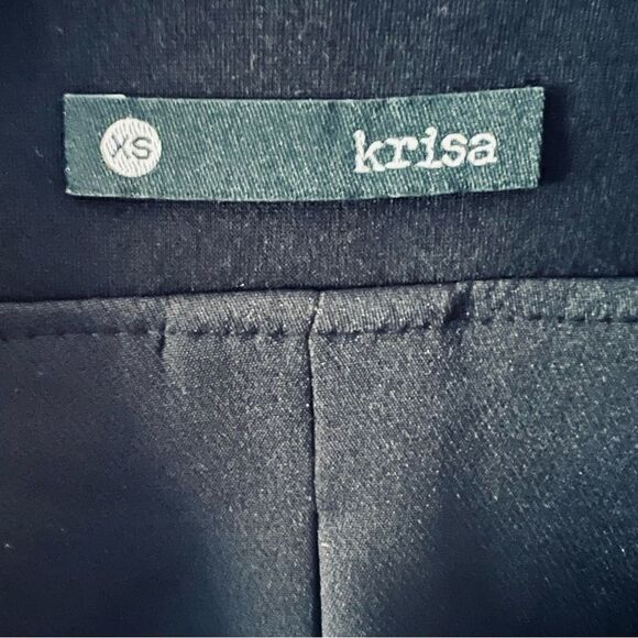 Krisa Revolve Blazer Womens Black Ponte Open & Hook Eye Closure Short Jacket XS - Picture 13 of 16